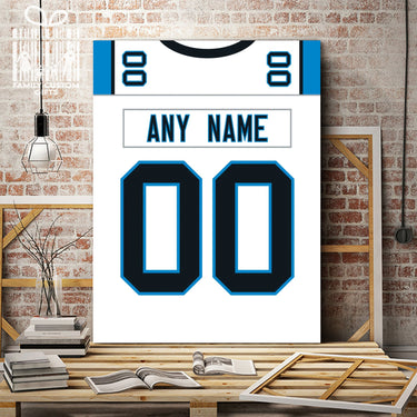 Carolina Jersey Custom Canvas Print Wall Art for Boy Girl Men Women Football Personalized Canvas Art